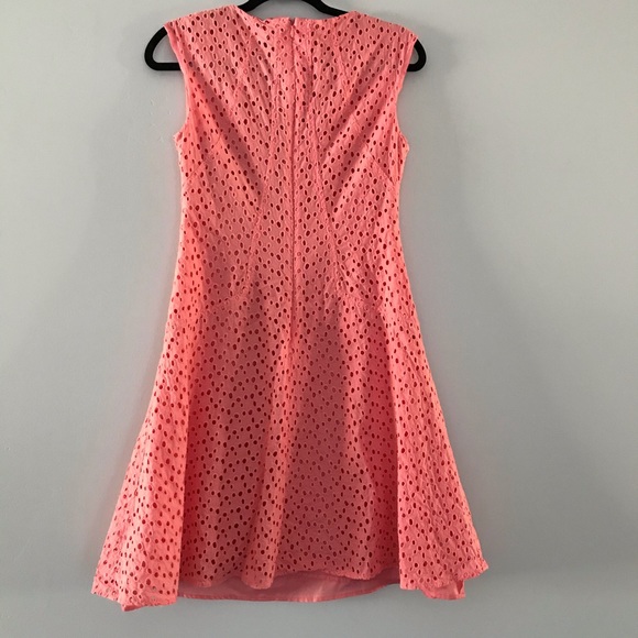 Roz & Ali eyelet salmon colored dress - Picture 2 of 4